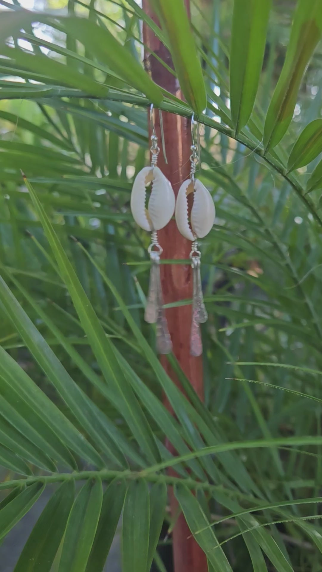 Cowrie Cutie Bar Drop Earrings