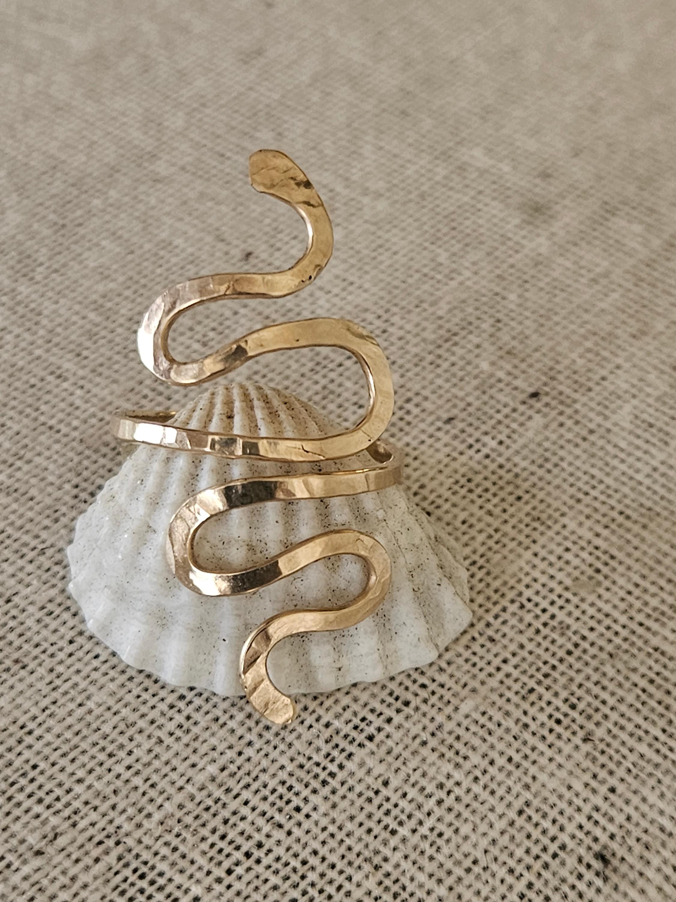 Hammered Snake Ring
