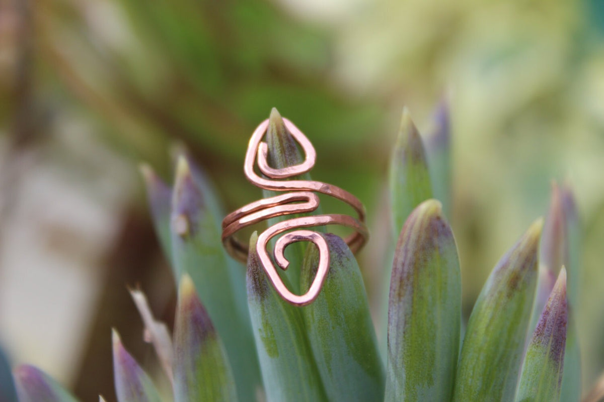 Triangle Toe Ring - Adjustable, Hammered Silver or Gold - Handcrafted Fine Jewelry by ShellDance Designs, Kona Hawaii