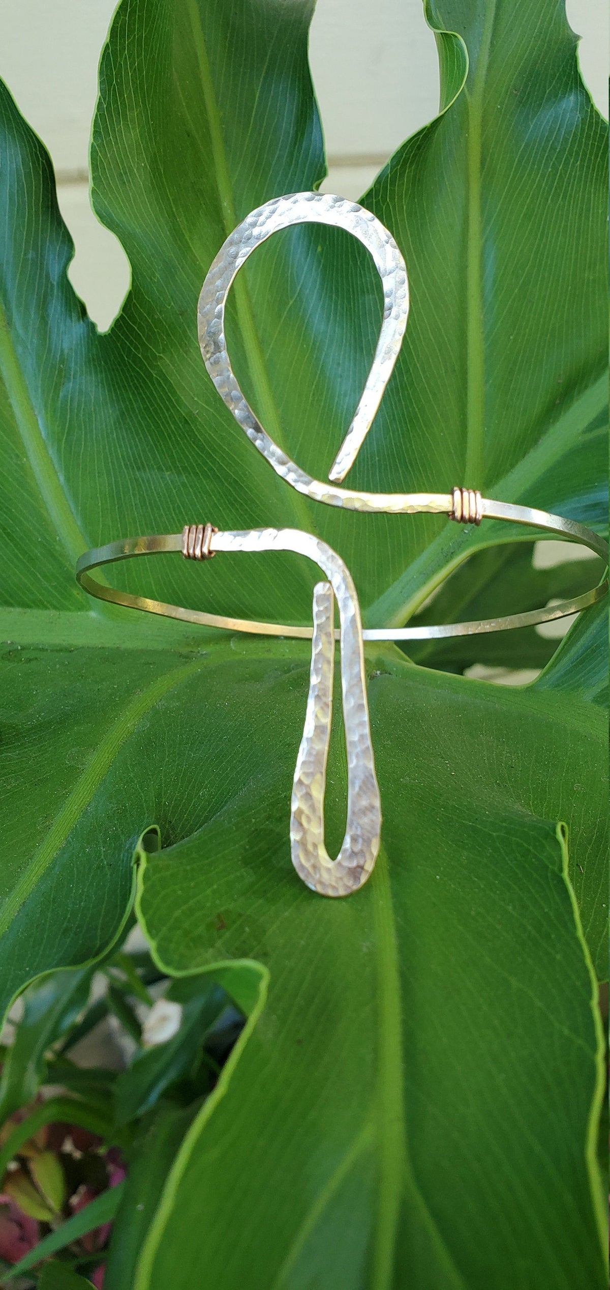 Kala Ankh Upper Arm Cuff - African - Handcrafted Fine Jewelry by ShellDance Designs, Kona Hawaii