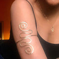 Makai Gold Swirl Upper Arm Cuff - Greek Goddess Arm Band - Handcrafted Fine Jewelry by ShellDance Designs, Kona Hawaii