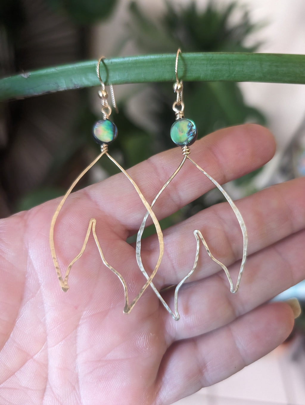 Mermaid Tail - Whale Tail Earrings - Handcrafted Fine Jewelry by ShellDance Designs, Kona Hawaii