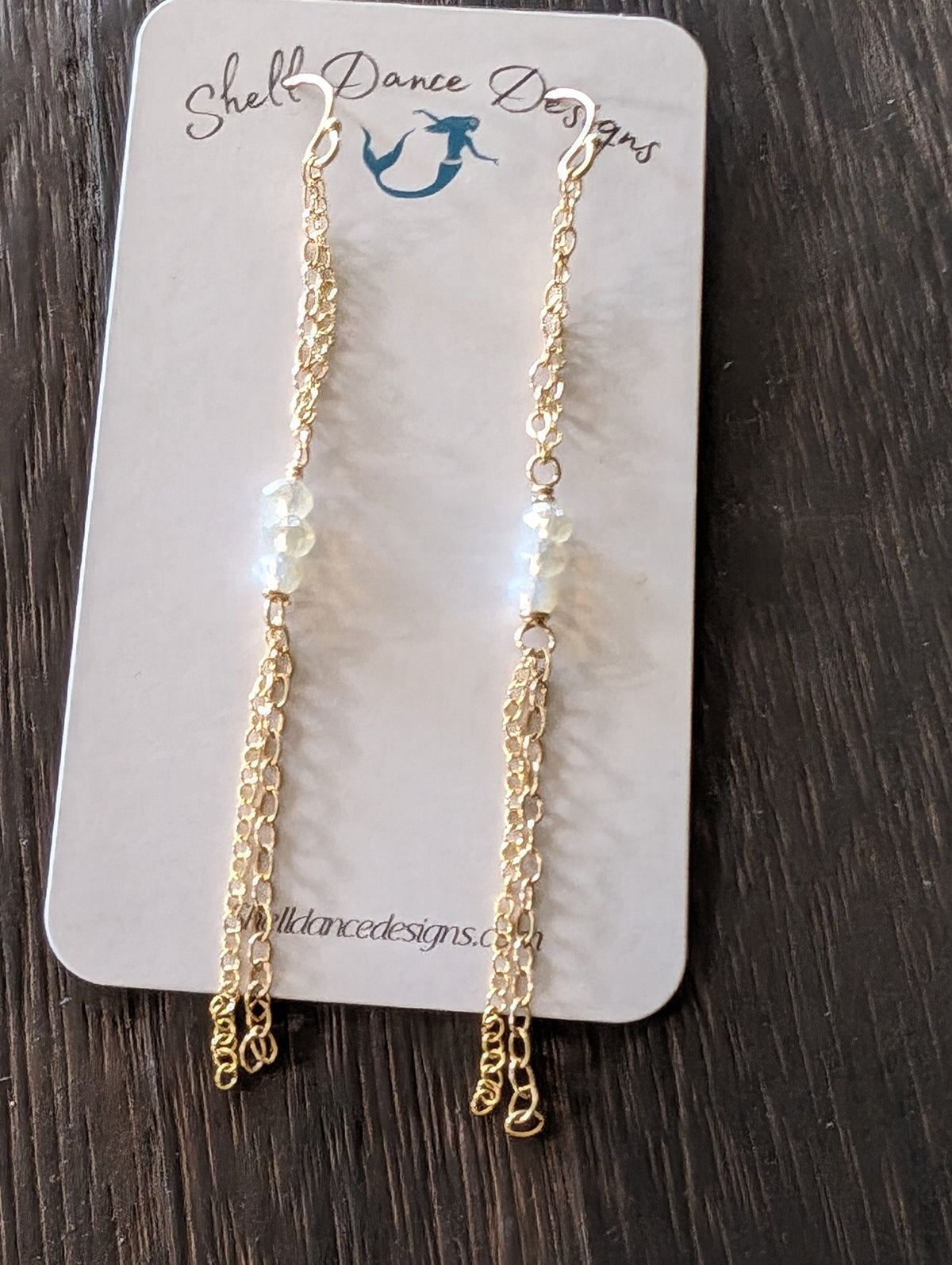 Champagne Kisses Earrings - Handcrafted Fine Jewelry by ShellDance Designs, Kona Hawaii