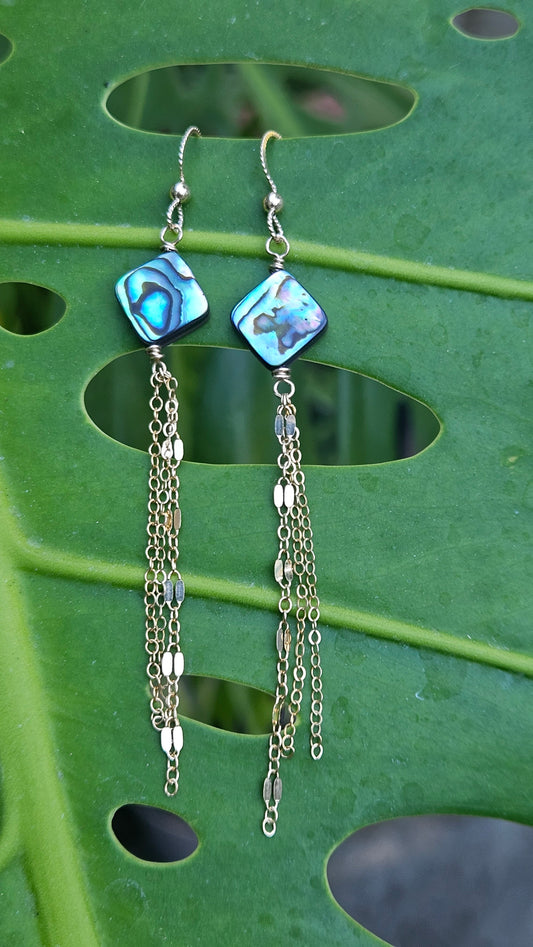 Mermaid Diamonds Chain Earrings