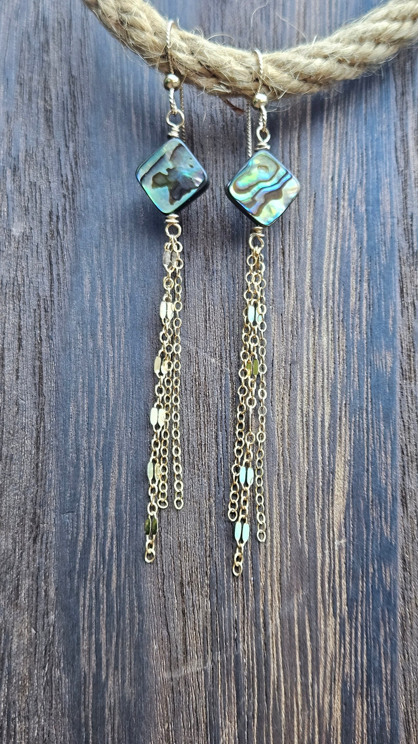 Mermaid Diamonds Chain Earrings