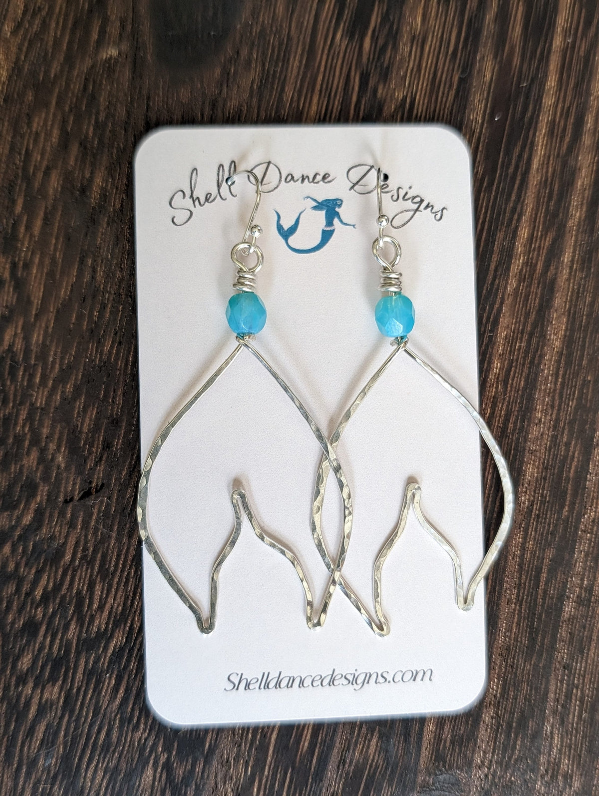 Mermaid Tail - Whale Tail Earrings - Handcrafted Fine Jewelry by ShellDance Designs, Kona Hawaii