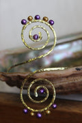 Lani Mermaid Swirl Upper Arm Cuff - Handcrafted Fine Jewelry by ShellDance Designs, Kona Hawaii
