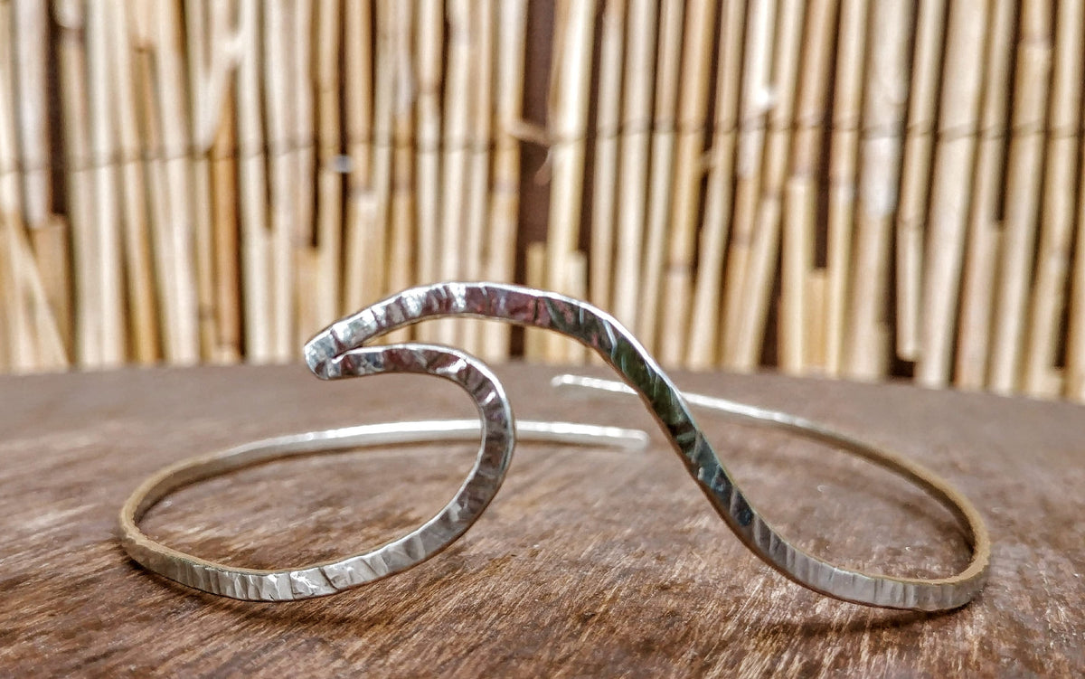 Kapalua - Ocean Wave Upper Arm Cuff - Handcrafted Fine Jewelry by ShellDance Designs, Kona Hawaii