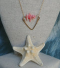 Nohea Mermaid Coral Necklace - Available In Gold - Handcrafted Fine Jewelry by ShellDance Designs, Kona Hawaii
