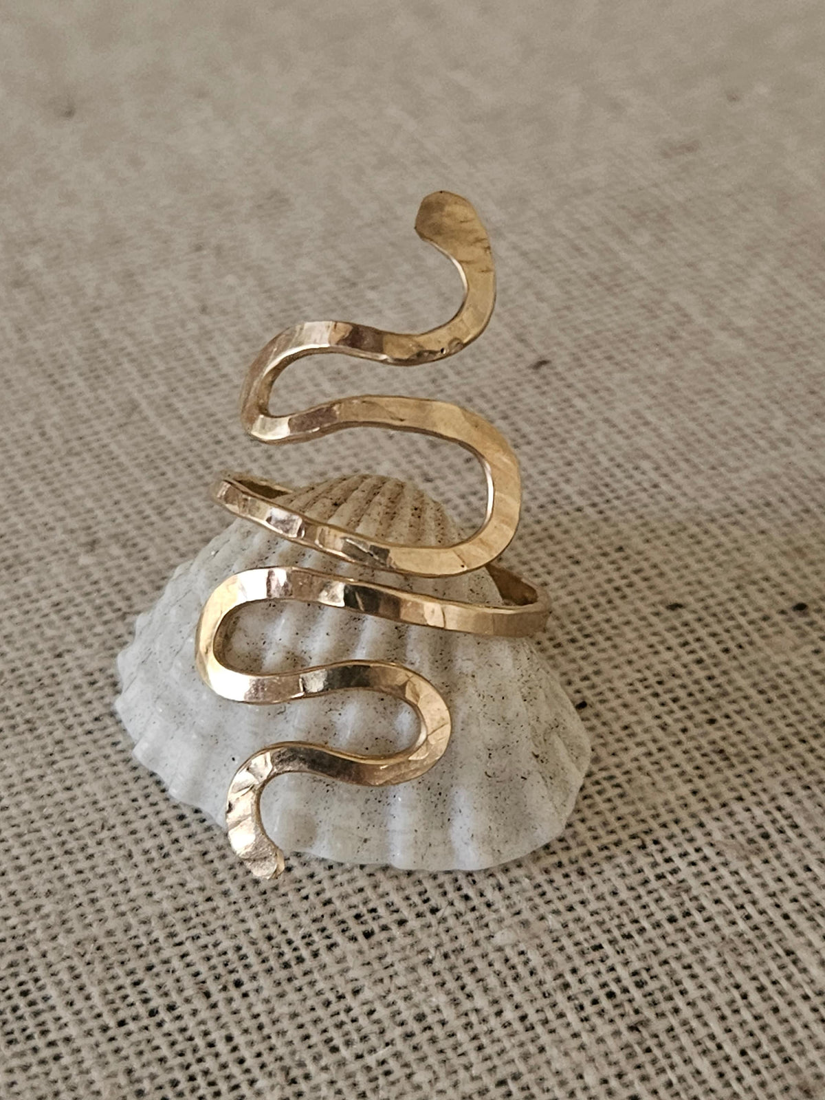 Anuenue Snake Ring - Snake Knuckle Ring - Handcrafted Fine Jewelry by ShellDance Designs, Kona Hawaii