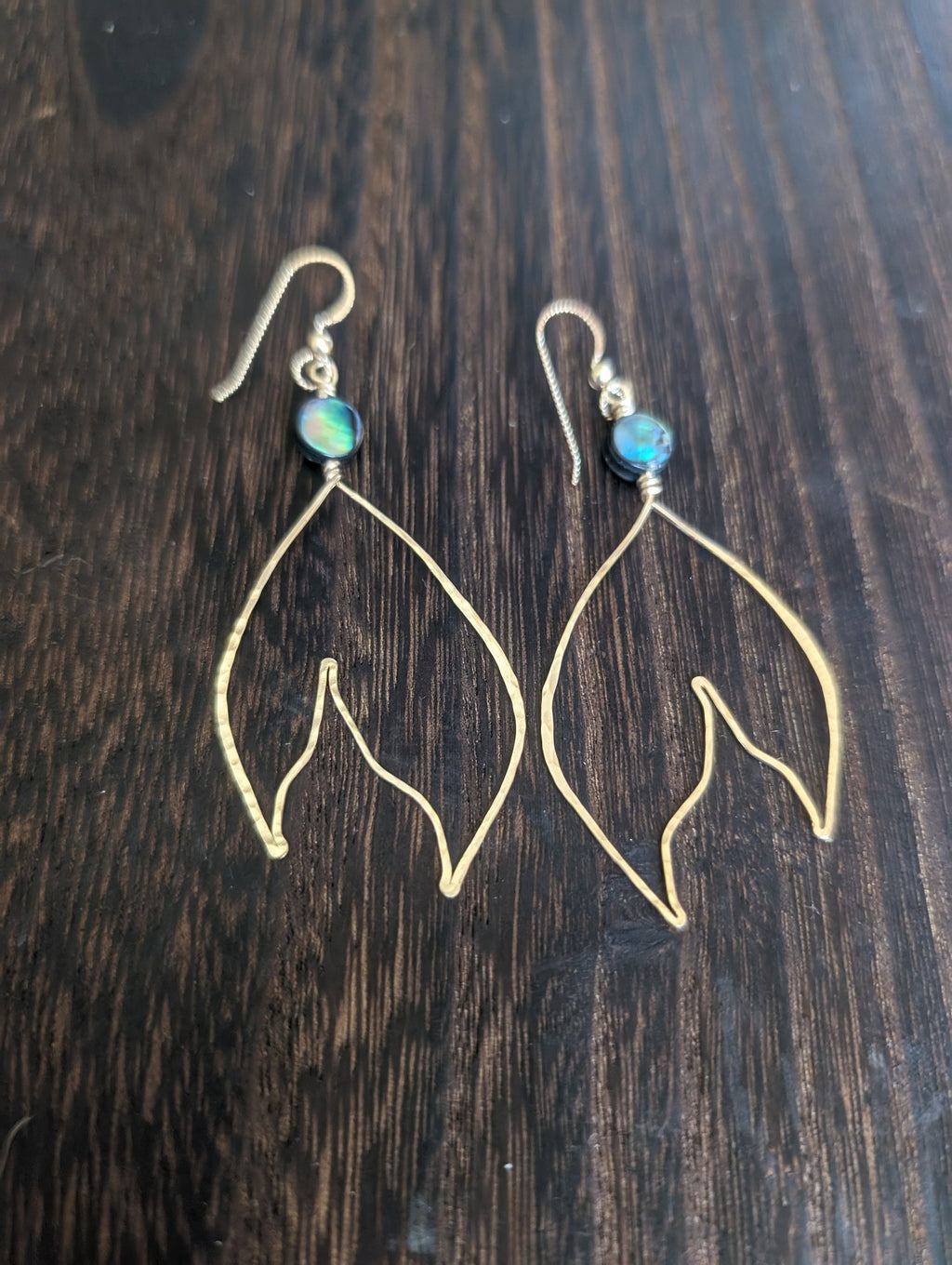 Mermaid Tail - Whale Tail Earrings - Handcrafted Fine Jewelry by ShellDance Designs, Kona Hawaii