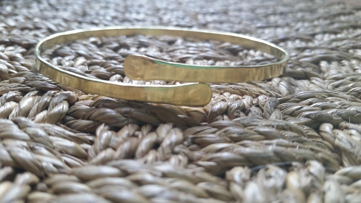 Makai Minimalist Upper Arm Cuff - Custom Fit Metal Bangle - Handcrafted Fine Jewelry by ShellDance Designs, Kona Hawaii
