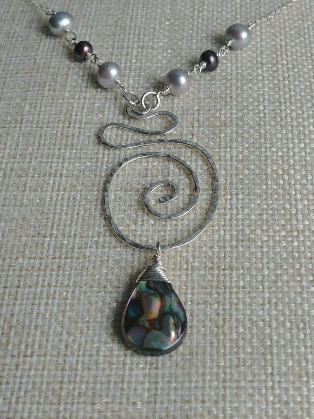 Kailua Mermaid Abalone Necklace - Handcrafted Fine Jewelry by ShellDance Designs, Kona Hawaii