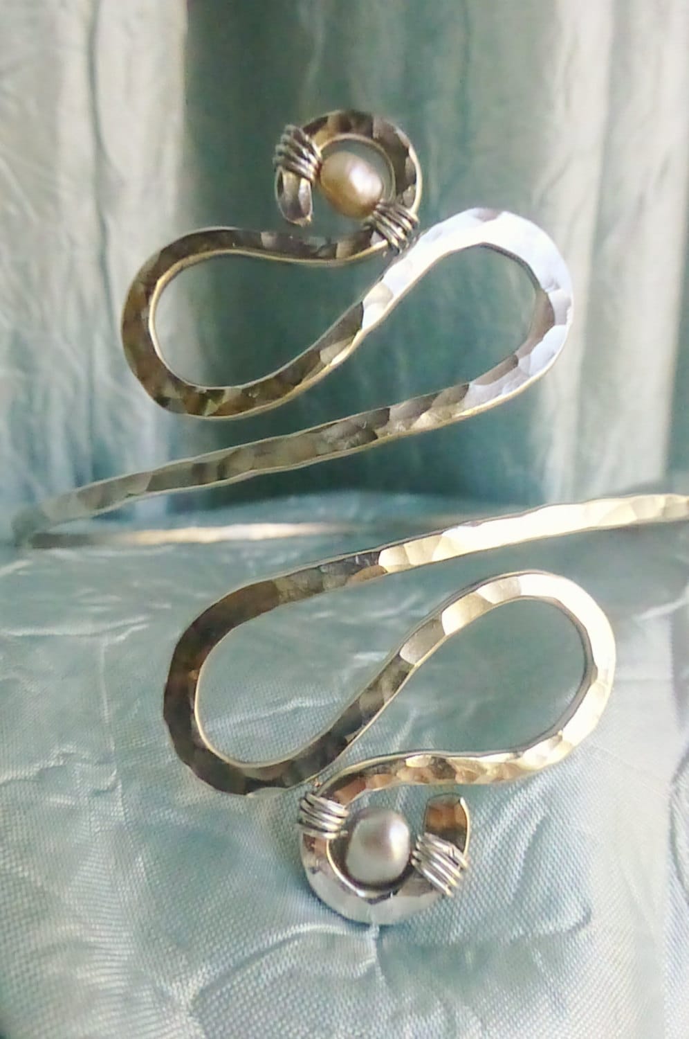 Mele Hammered Upper Arm Cuff - Egyptian Style Band - Handcrafted Fine Jewelry by ShellDance Designs, Kona Hawaii