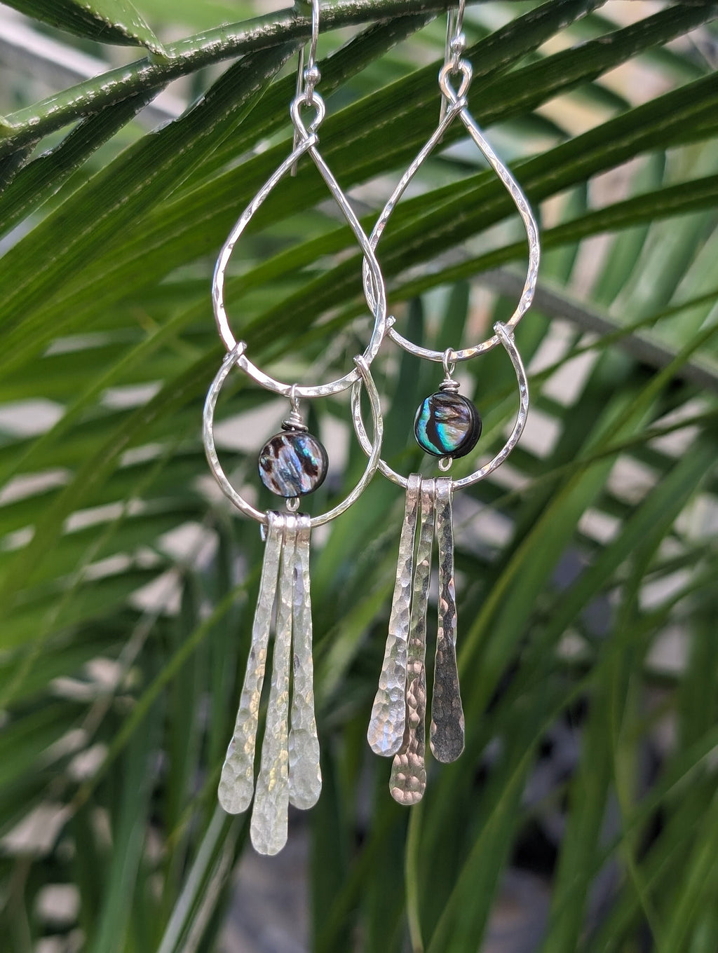 Ocean Chimes - Abalone Bar Earrings - Handcrafted Fine Jewelry by ShellDance Designs, Kona Hawaii