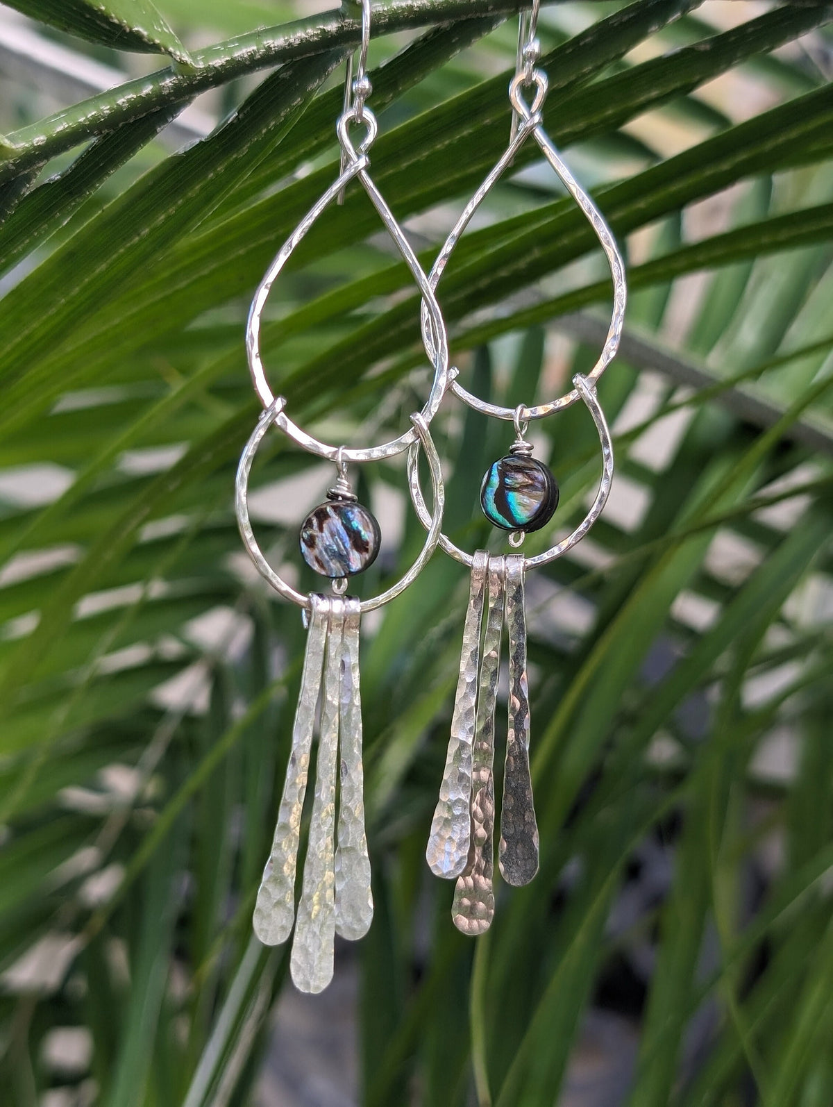 Ocean Chimes - Abalone Bar Earrings - Handcrafted Fine Jewelry by ShellDance Designs, Kona Hawaii