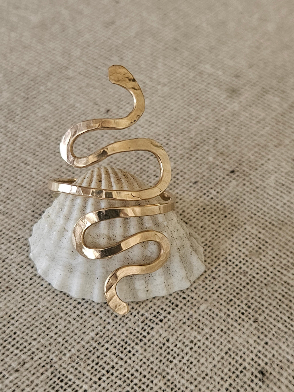Anuenue Snake Ring - Snake Knuckle Ring - Handcrafted Fine Jewelry by ShellDance Designs, Kona Hawaii
