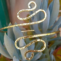 Koani Egyptian Arm Cuff - Hammered Brass Spiral Armband - Handcrafted Fine Jewelry by ShellDance Designs, Kona Hawaii