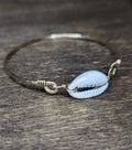 Nalu Cowrie Beach Bangle - Pick Your Size - Handcrafted Fine Jewelry by ShellDance Designs, Kona Hawaii
