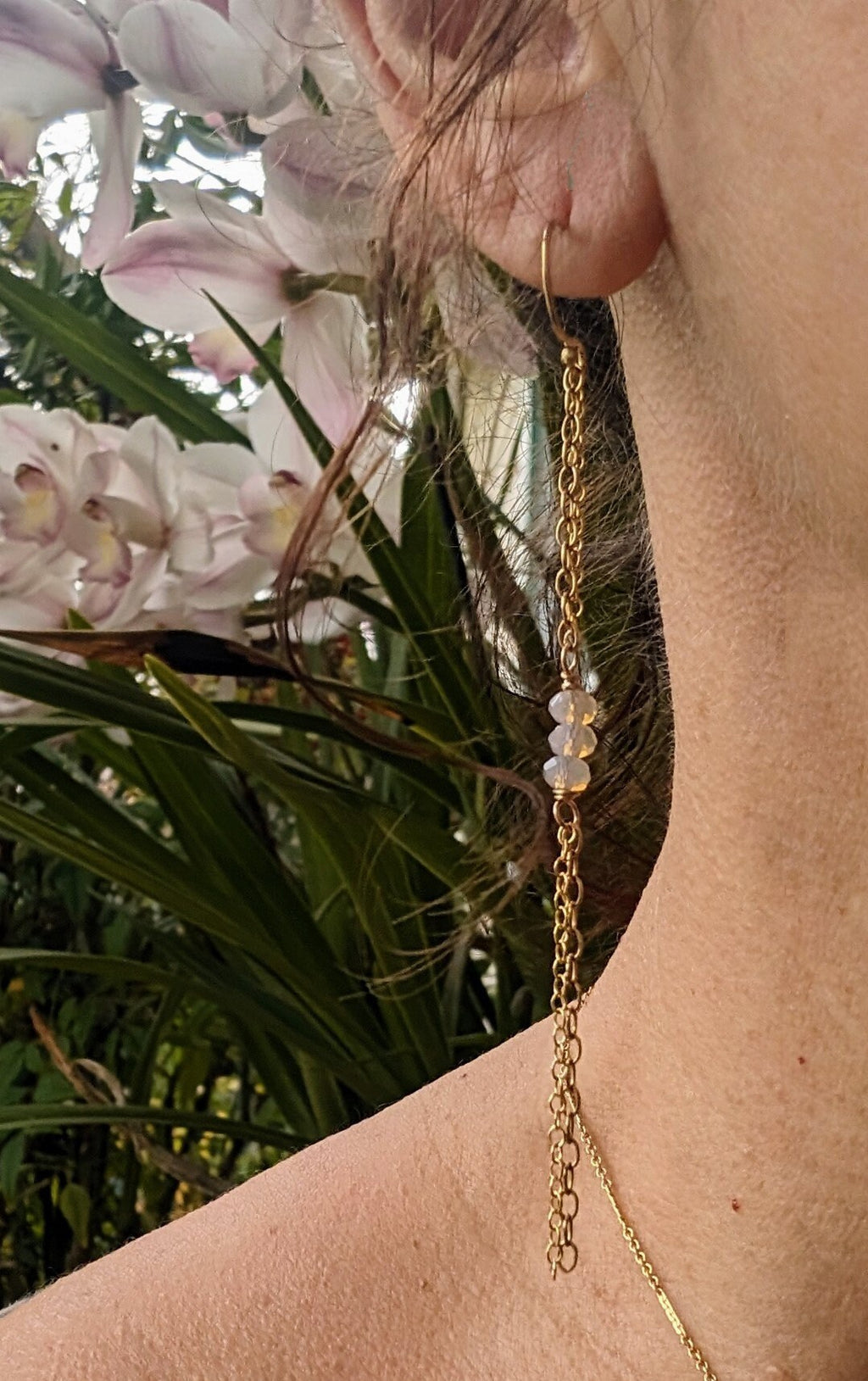 Champagne Kisses Earrings - Handcrafted Fine Jewelry by ShellDance Designs, Kona Hawaii