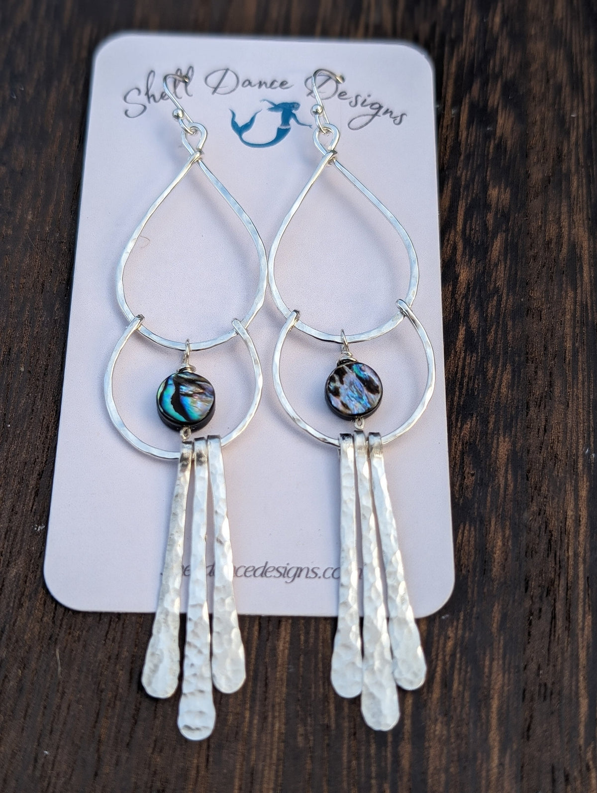 Ocean Chimes - Abalone Bar Earrings - Handcrafted Fine Jewelry by ShellDance Designs, Kona Hawaii