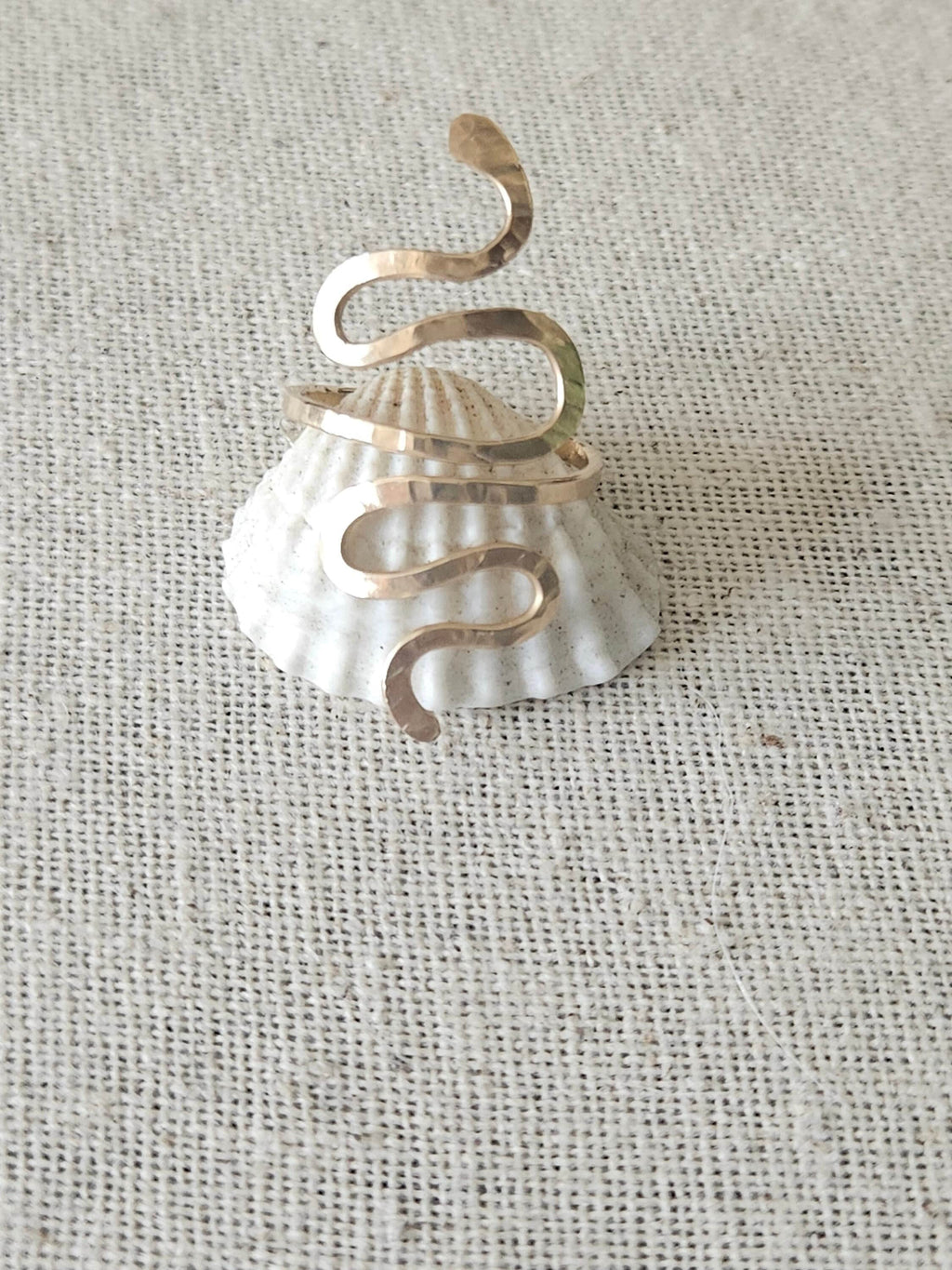 Anuenue Snake Ring - Snake Knuckle Ring - Handcrafted Fine Jewelry by ShellDance Designs, Kona Hawaii