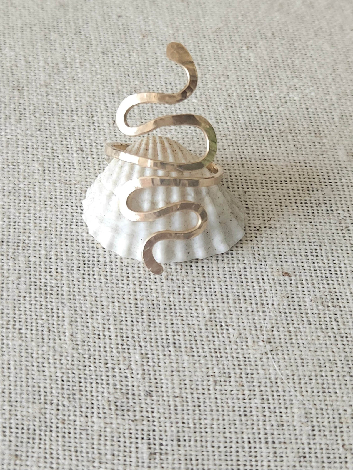 Anuenue Snake Ring - Snake Knuckle Ring - Handcrafted Fine Jewelry by ShellDance Designs, Kona Hawaii