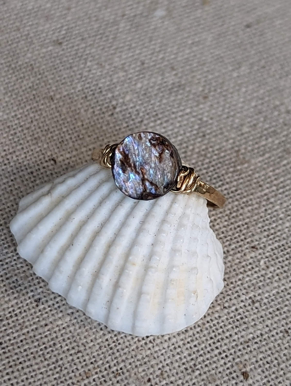 Dainty Stacking Rings - Pearl, Abalone & Gemstone Bands - Handcrafted Fine Jewelry by ShellDance Designs, Kona Hawaii