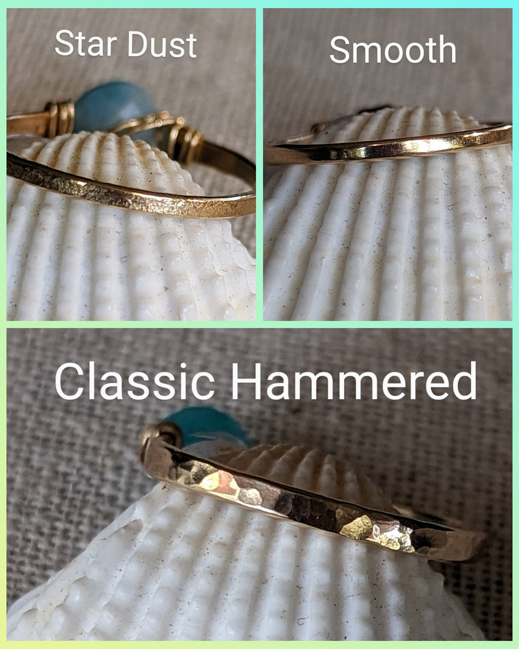 Dainty Stacking Rings - Pearl, Abalone & Gemstone Bands - Handcrafted Fine Jewelry by ShellDance Designs, Kona Hawaii