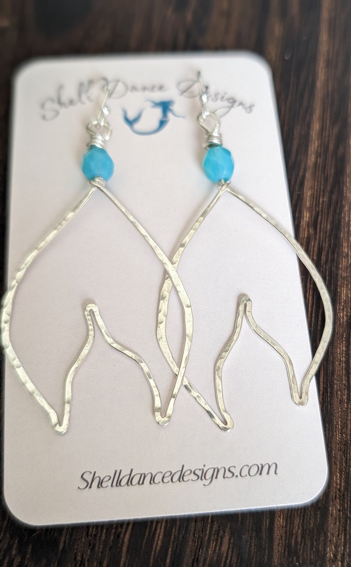 Mermaid Tail - Whale Tail Earrings - Handcrafted Fine Jewelry by ShellDance Designs, Kona Hawaii