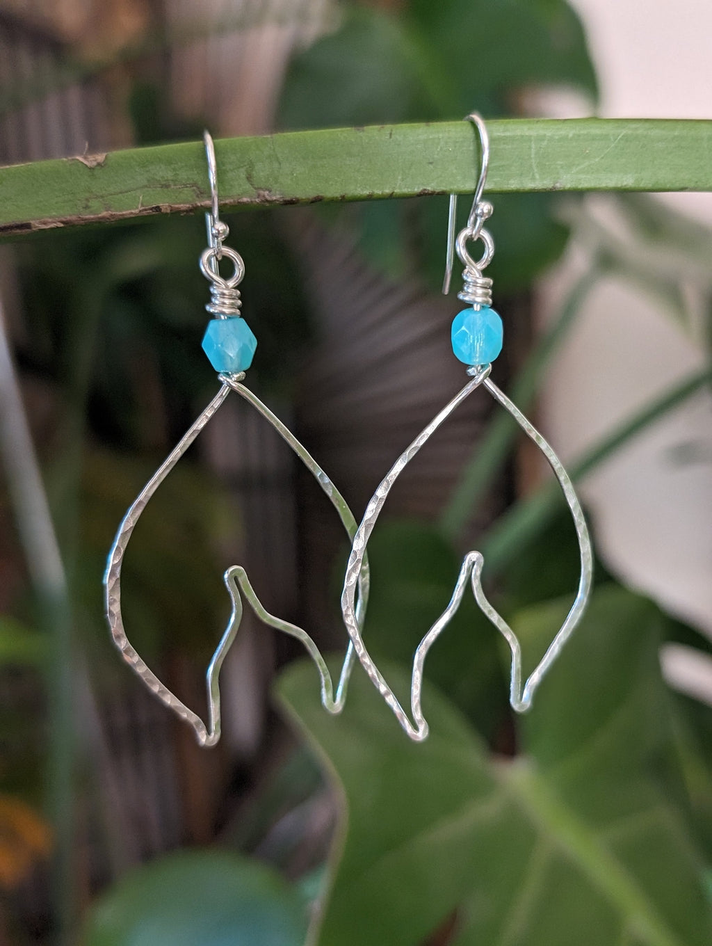 Mermaid Tail - Whale Tail Earrings - Handcrafted Fine Jewelry by ShellDance Designs, Kona Hawaii