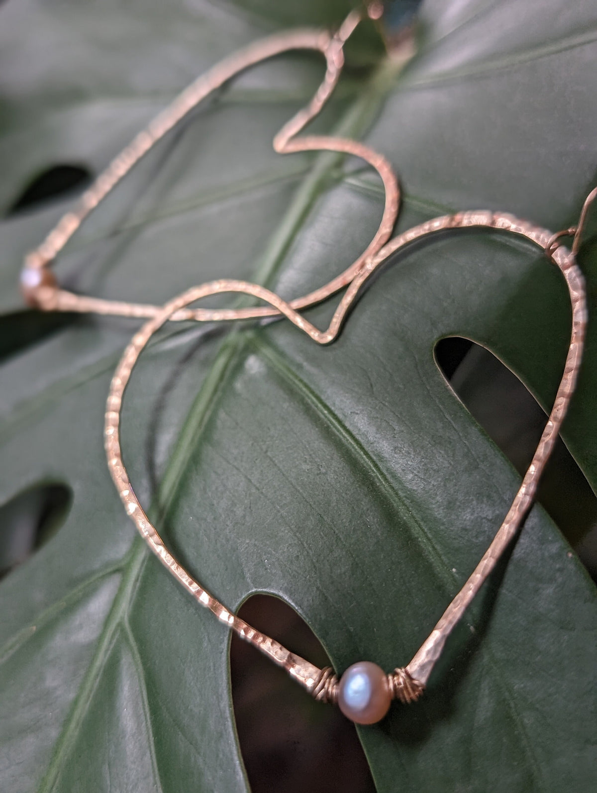 Kaanapali Large Heart Hoop Earrings - Handcrafted Fine Jewelry by ShellDance Designs, Kona Hawaii