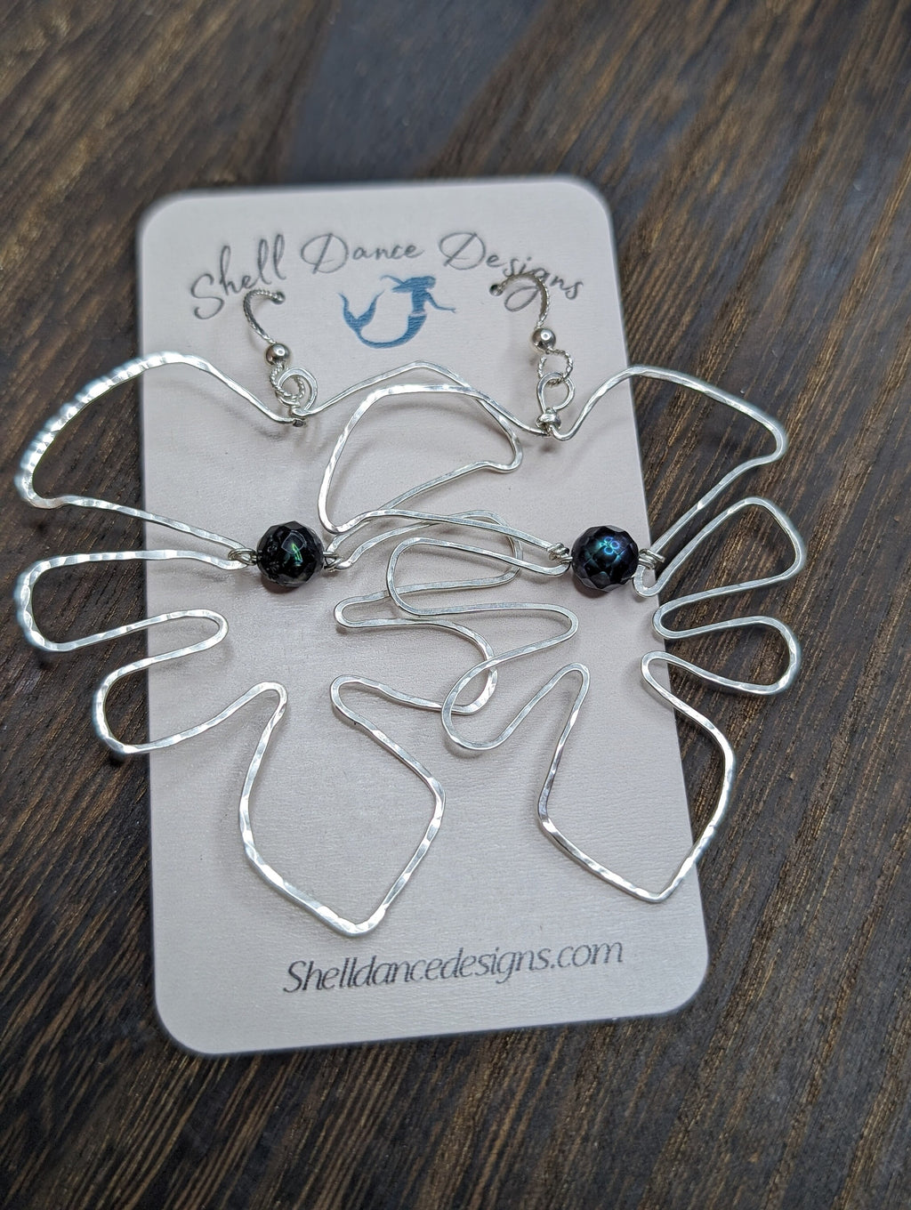 Handmade Monstera Leaf Earrings - 14k Gold - Handcrafted Fine Jewelry by ShellDance Designs, Kona Hawaii