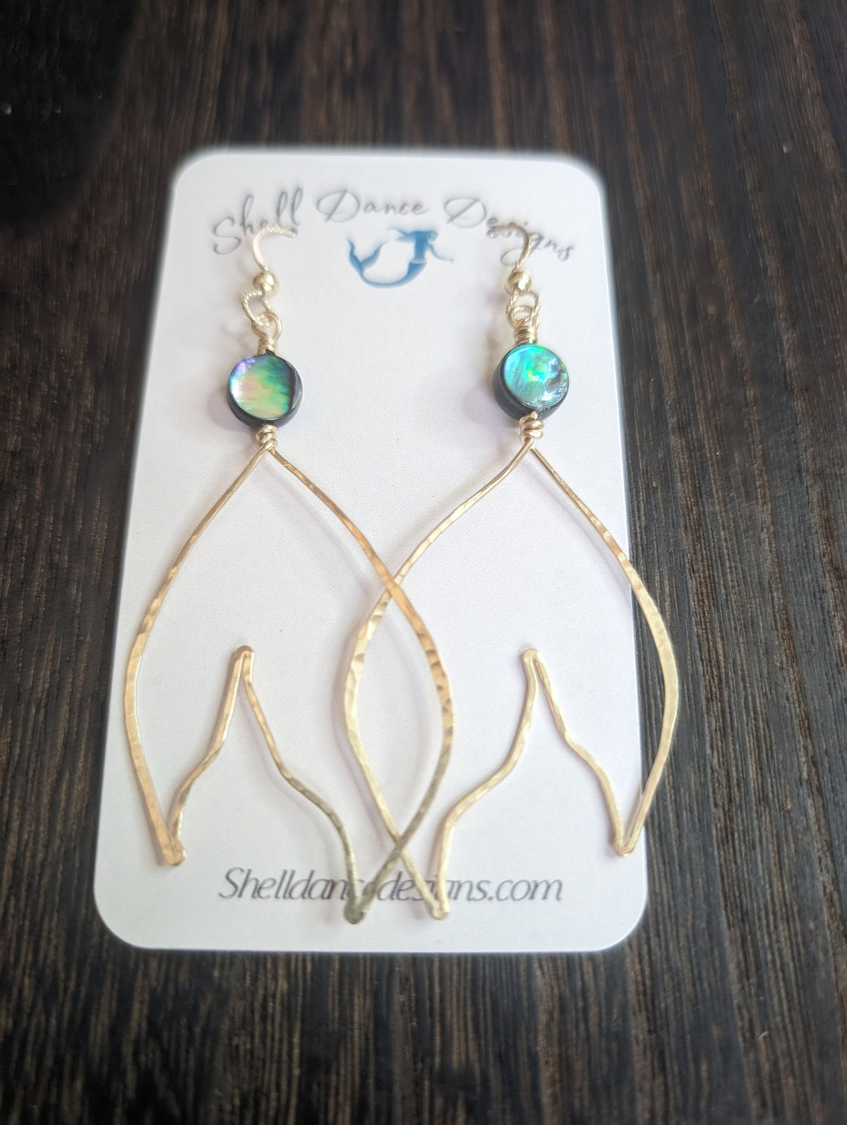 Mermaid Tail - Whale Tail Earrings - Handcrafted Fine Jewelry by ShellDance Designs, Kona Hawaii