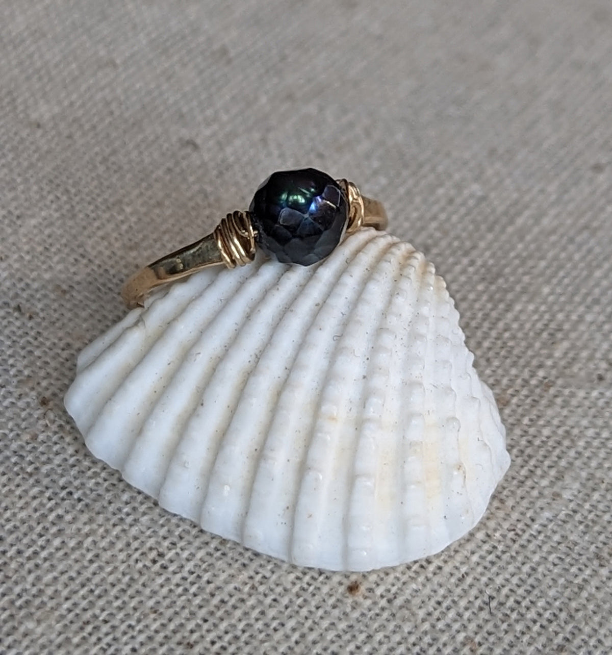 Dainty Stacking Rings - Pearl, Abalone & Gemstone Bands - Handcrafted Fine Jewelry by ShellDance Designs, Kona Hawaii