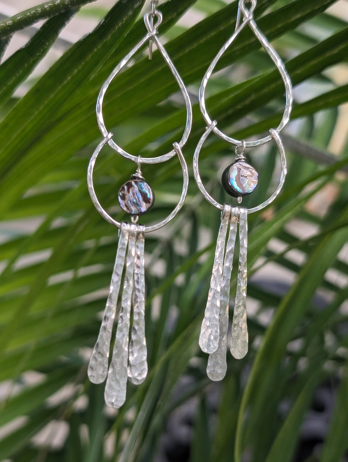 Ocean Chimes - Abalone Bar Earrings - Handcrafted Fine Jewelry by ShellDance Designs, Kona Hawaii