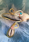 Hanalei Arm Cuff Hawaiian Style - Gold - Handcrafted Fine Jewelry by ShellDance Designs, Kona Hawaii