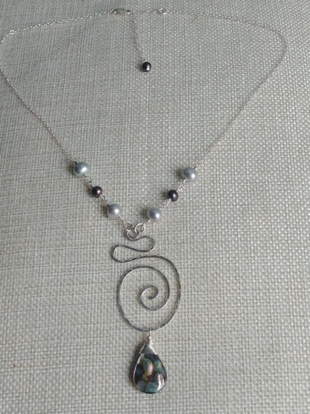 Kailua Mermaid Abalone Necklace - Handcrafted Fine Jewelry by ShellDance Designs, Kona Hawaii
