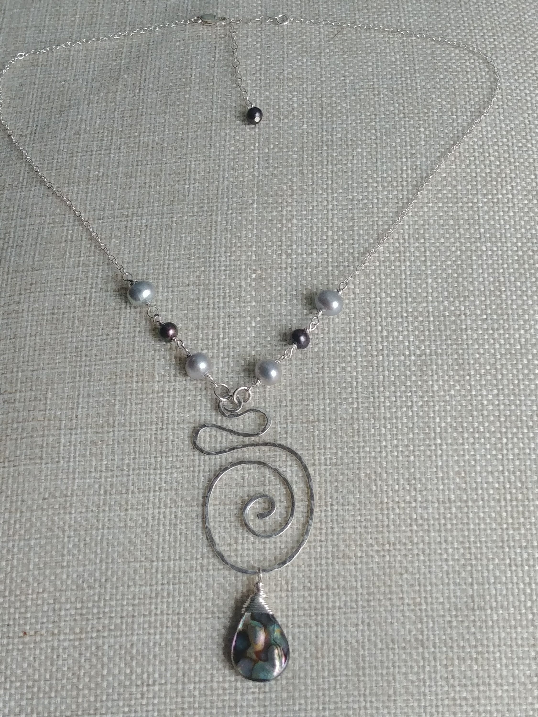 Kailua Mermaid Abalone Necklace - Handcrafted Fine Jewelry by ShellDance Designs, Kona Hawaii