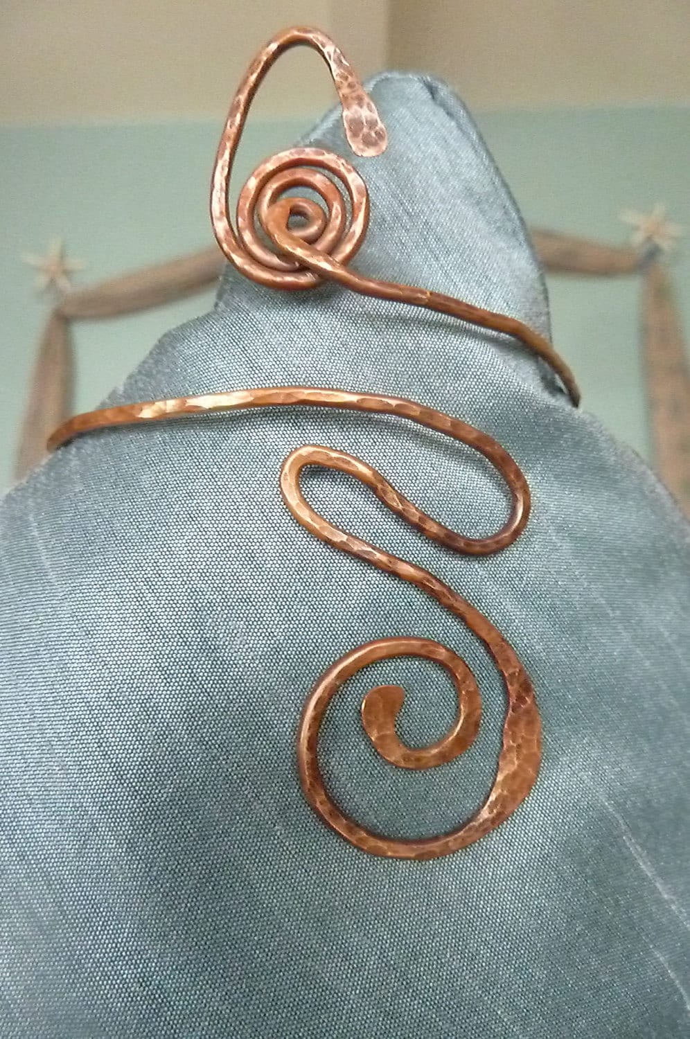 Unique Bohemian Hammered Armband - Handcrafted Fine Jewelry by ShellDance Designs, Kona Hawaii