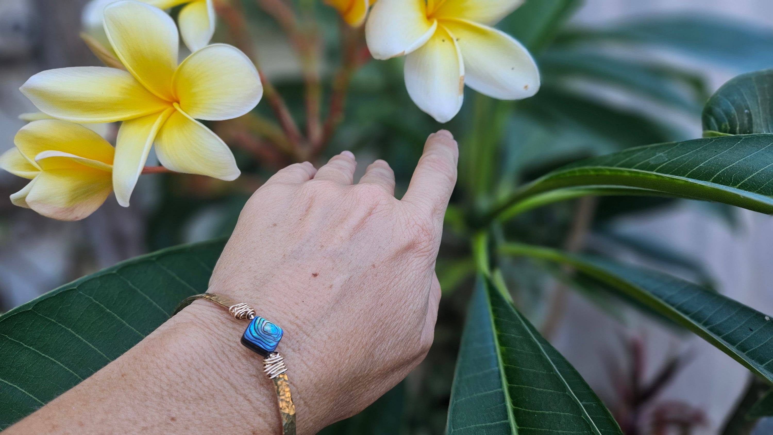Noelani Mermaid Diamonds Bangle - Handcrafted Fine Jewelry by ShellDance Designs, Kona Hawaii