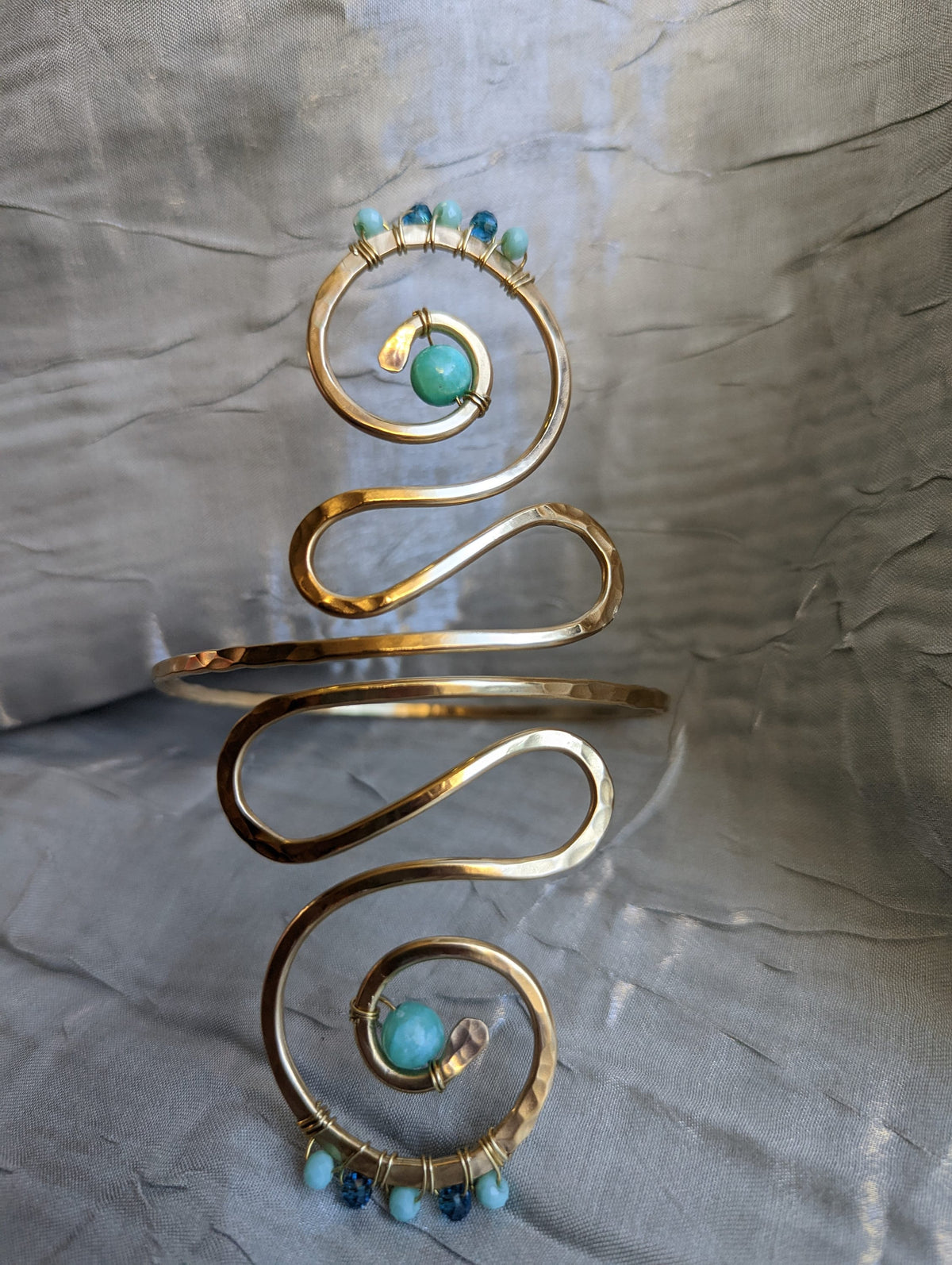 Poipu Upper Arm Cuff - Handcrafted Fine Jewelry by ShellDance Designs, Kona Hawaii
