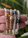 Kaiwi Custom Hawaiian Bangle - 14k Gold Filled Or Sterling Silver - Handcrafted Fine Jewelry by ShellDance Designs, Kona Hawaii