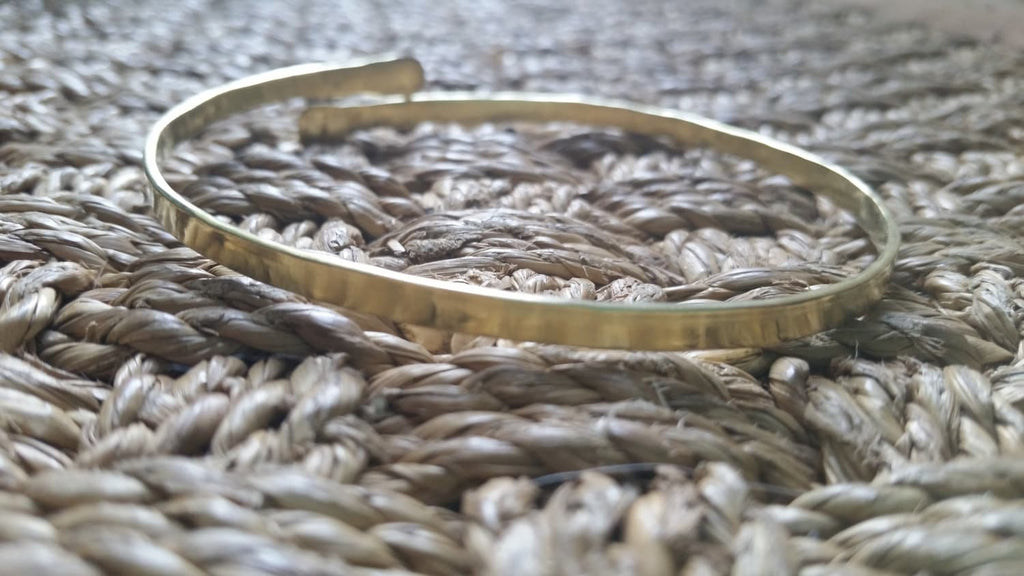 Makai Minimalist Upper Arm Cuff - Custom Fit Metal Bangle - Handcrafted Fine Jewelry by ShellDance Designs, Kona Hawaii