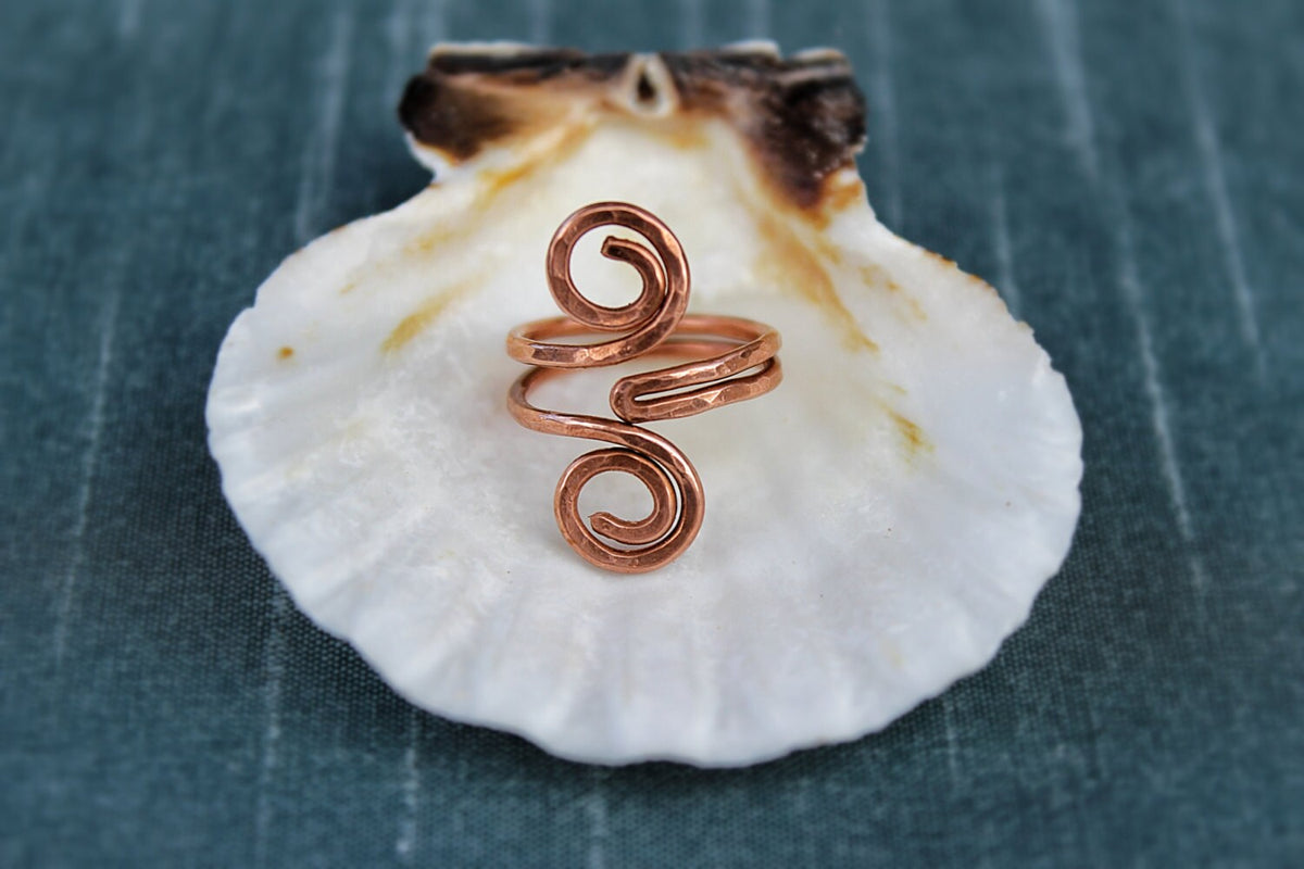 Pua Dainty Hammered Grecian Toe Ring - Custom Metals - Handcrafted Fine Jewelry by ShellDance Designs, Kona Hawaii