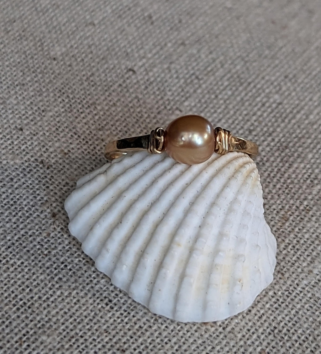 Dainty Stacking Rings - Pearl, Abalone & Gemstone Bands - Handcrafted Fine Jewelry by ShellDance Designs, Kona Hawaii