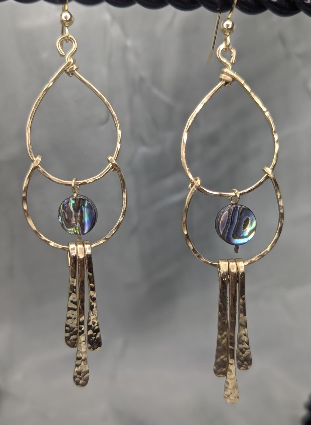 Ocean Chimes - Abalone Bar Earrings - Handcrafted Fine Jewelry by ShellDance Designs, Kona Hawaii