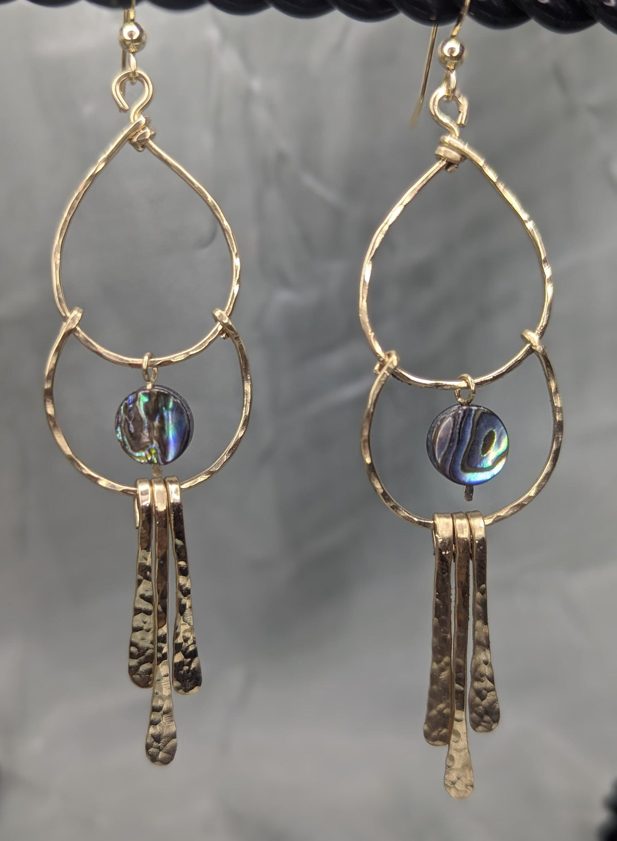 Ocean Chimes - Abalone Bar Earrings - Handcrafted Fine Jewelry by ShellDance Designs, Kona Hawaii