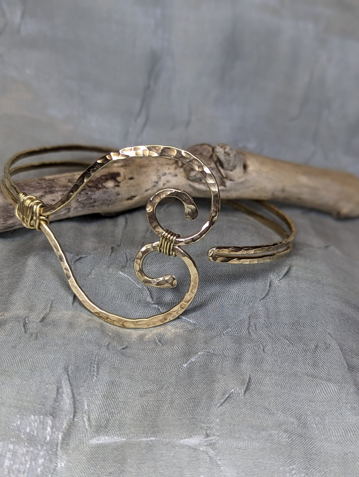 Mele Heart Arm Cuff - Handcrafted Fine Jewelry by ShellDance Designs, Kona Hawaii