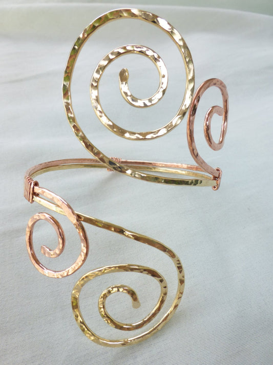 Grecian Double Swirl Upper Arm Cuff